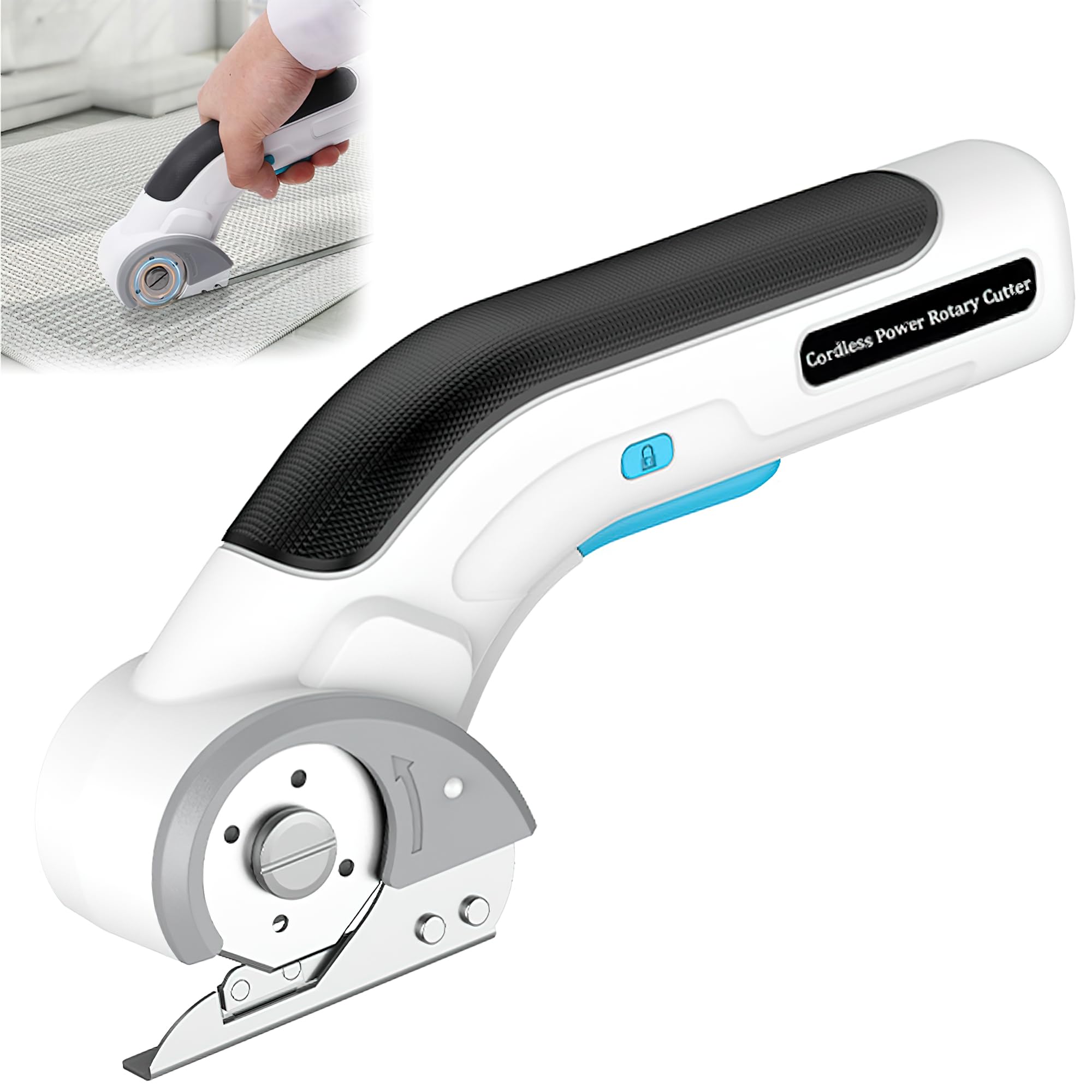 AVEDIA ZipSnip Powerful Cordless Electric Scissors for Cutting Fabric, Kaichi Rotary Craft Scissor Machine, Rechargeable Cardboard Cutter for Blouse and Plastic, Multicolor