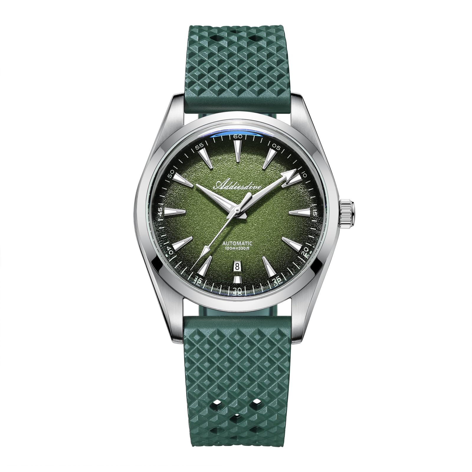 ADDIESDIVE Mens Watch Automatic NH35/8215 200M Luminous Easy to Read Dial Wrist Watch Minimalist Fashion Simple Watch Analog Date with Leather Strap and Bracelet
