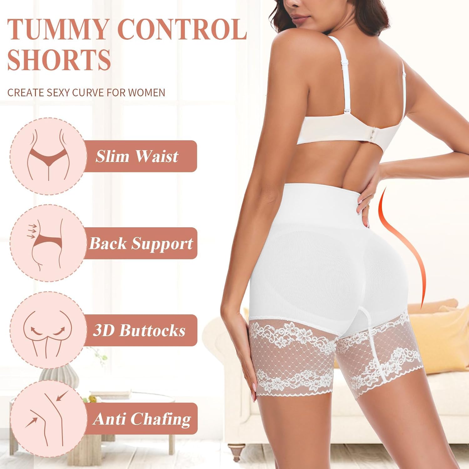 Tummy Control Shapewear Shorts for Women Under Dress Seamless Mid Waist Body Shaper Shaping Underwear Girdle Panties - Image 2