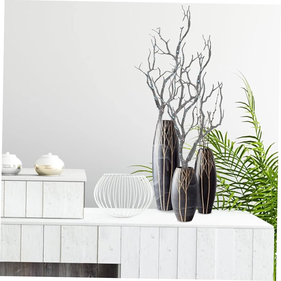 枝アート Amazon｜jojofuny 花瓶用 マンザニタの枝 人工 枝 装飾用