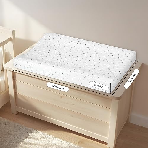 Miniatura 7 de Unicorn Castle Funda impermeable para cambiador, funda de muselina para cambiador, paquete de 2 fundas acolchadas para cambiadores de bebé de 32 x