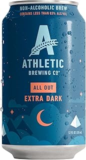 Athletic Brewing Company Craft Non Alcoholic Beer, Extra Dark Brew With ...