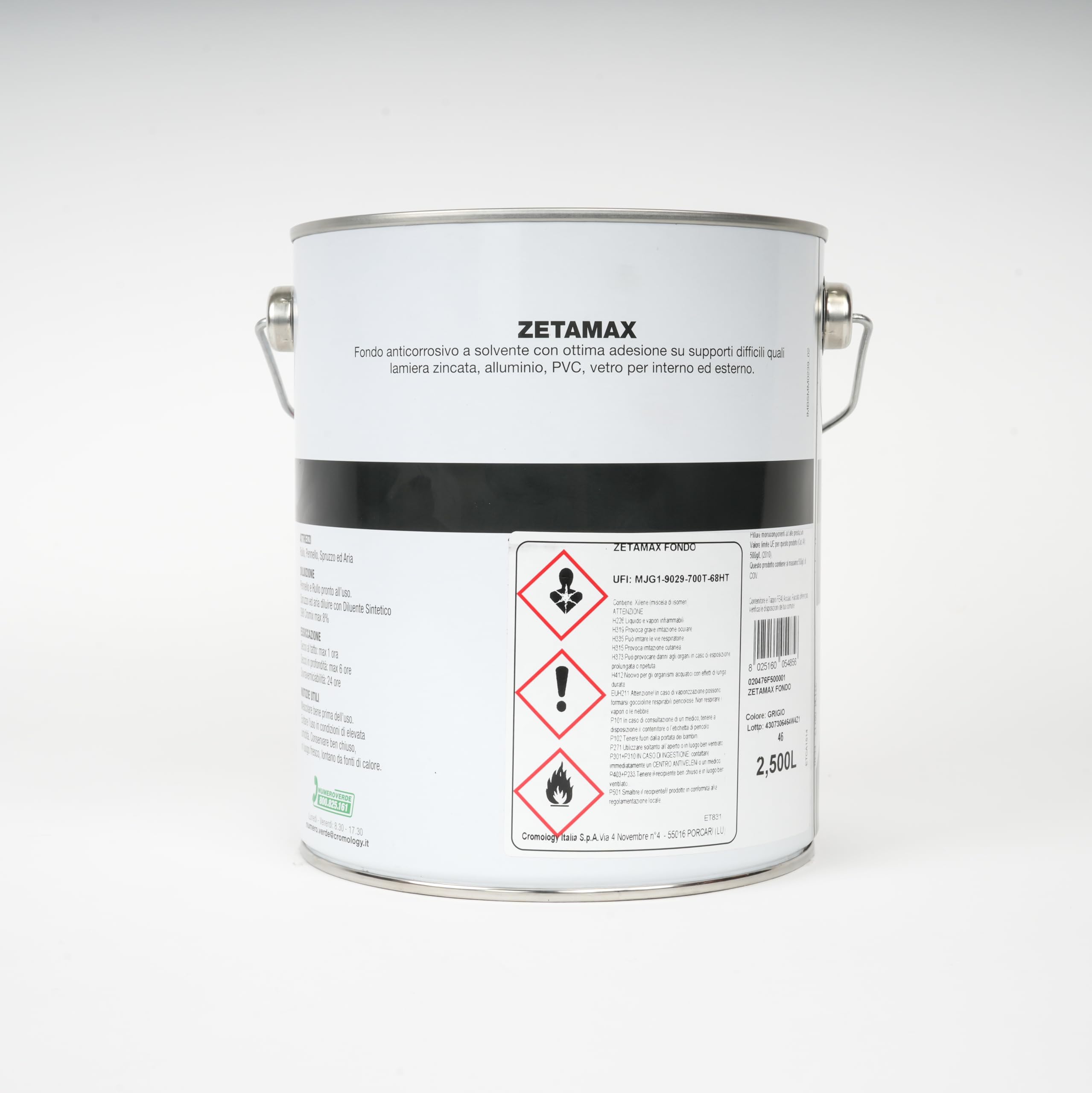 MAXMEYER Fondo antiruggine Zetamax Grigio 2, 5 L