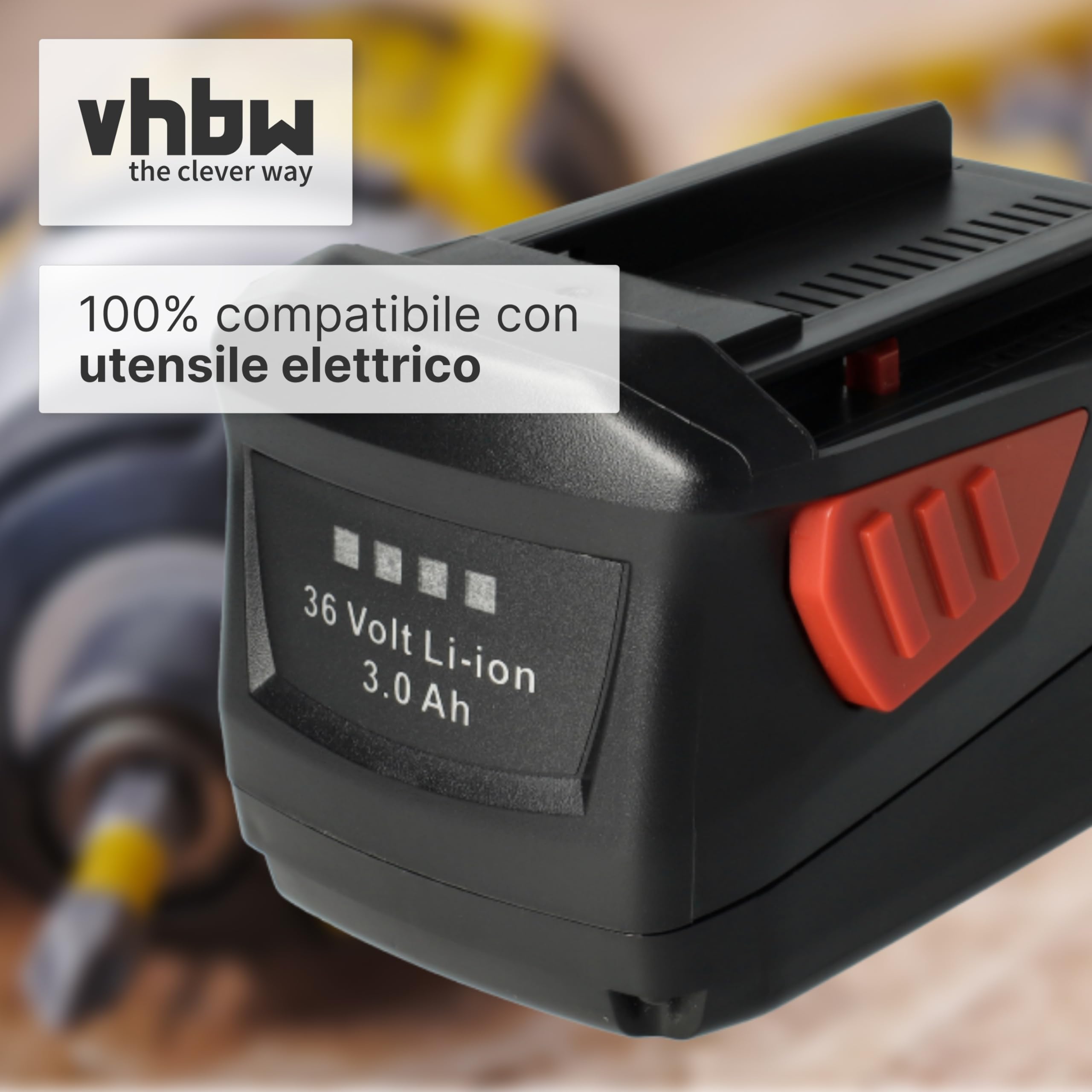 vhbw 2x batteria compatibile con Hilti TE6-A36, TE 6-A36 AVR, TE 500-A36, CPC 36V utensile (3000 mAh, Li-Ion, 36 V)