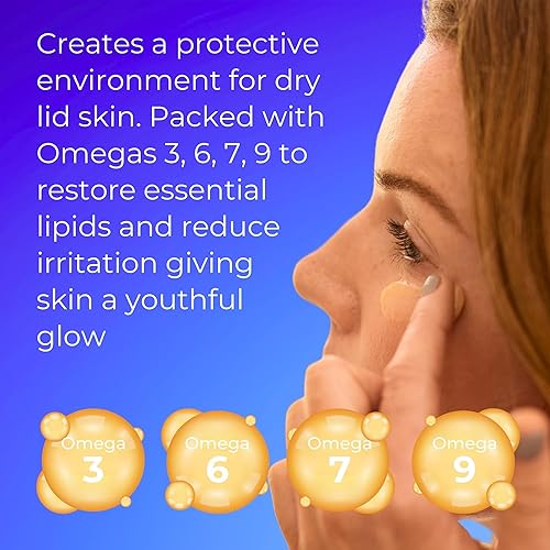 Miniatura 3 de Bálsamo restaurador para los ojos, recomendado por optometristas y dermatólogos, antienvejecimiento avanzado con omegas hidratantes, todo natural,