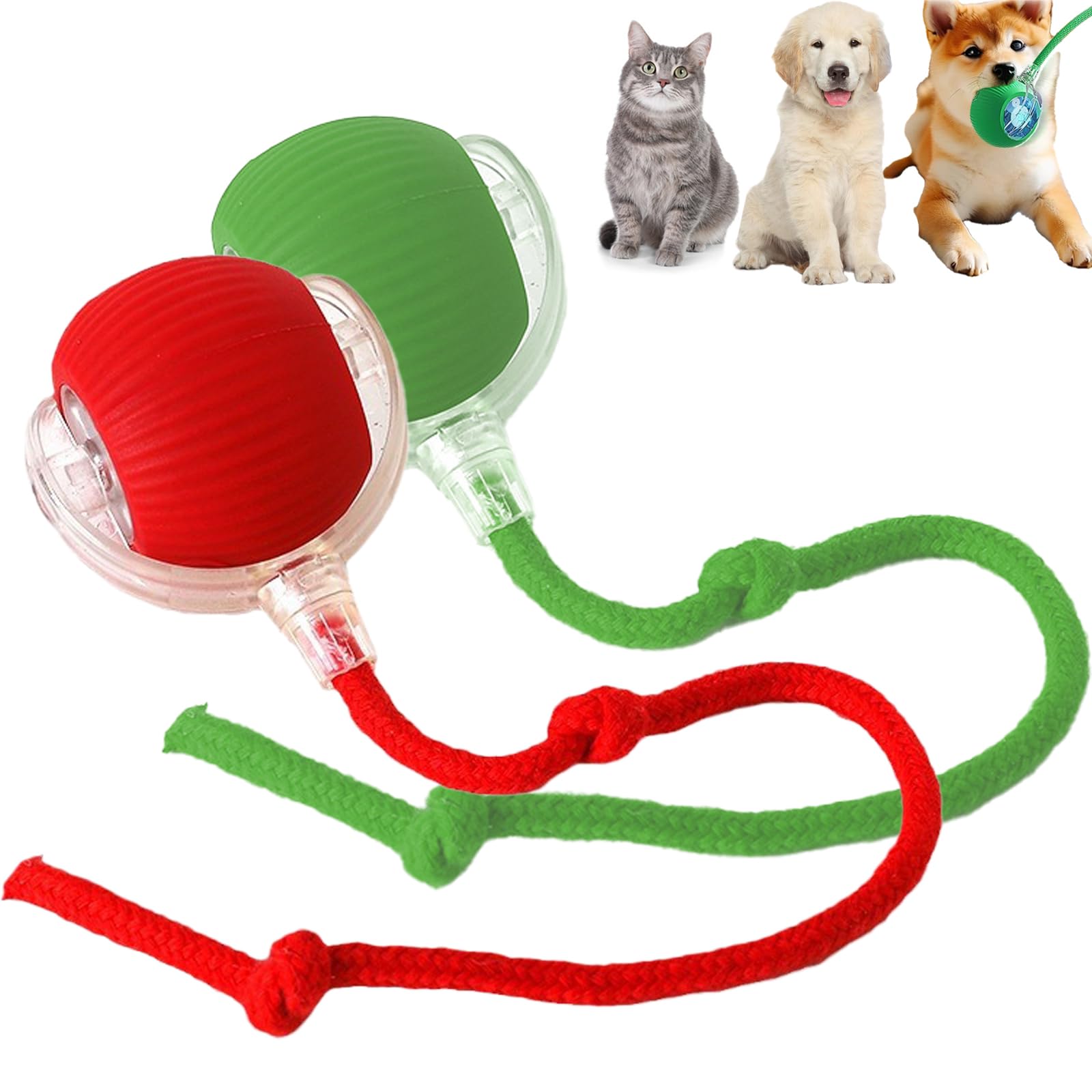 KEFOTA 2pack Interactive Cat Ball Toy, Self Rolling Ball Cat Toy, New Cat Toys for Indoor Cats, Smart Automatic Rolling Ball Cat Toy, Electric Cat Toy Ball Rechargeable for Dog/Cat