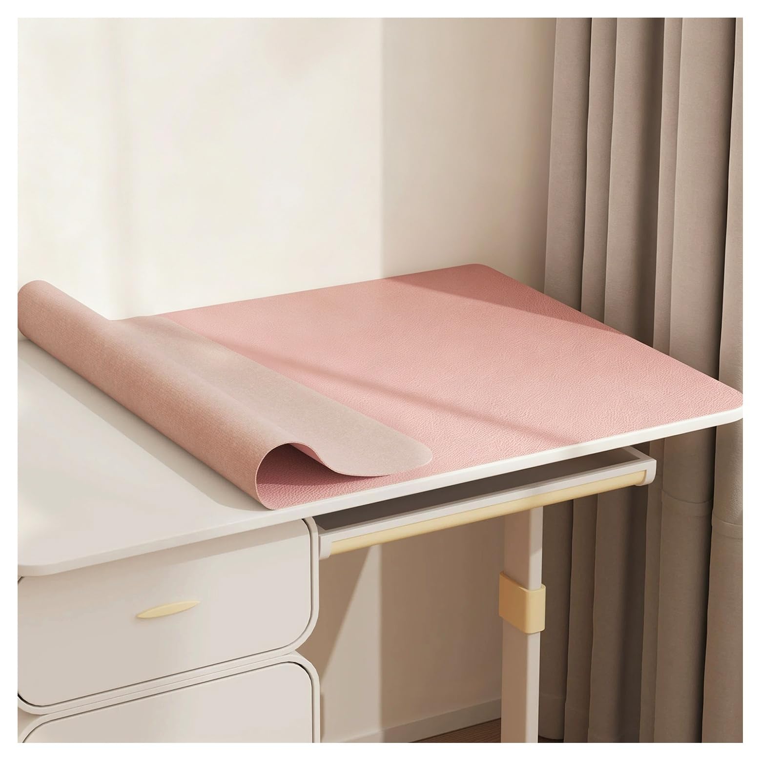 PU Leather Table Mat, Waterproof Oilproof Surface Desk Cover