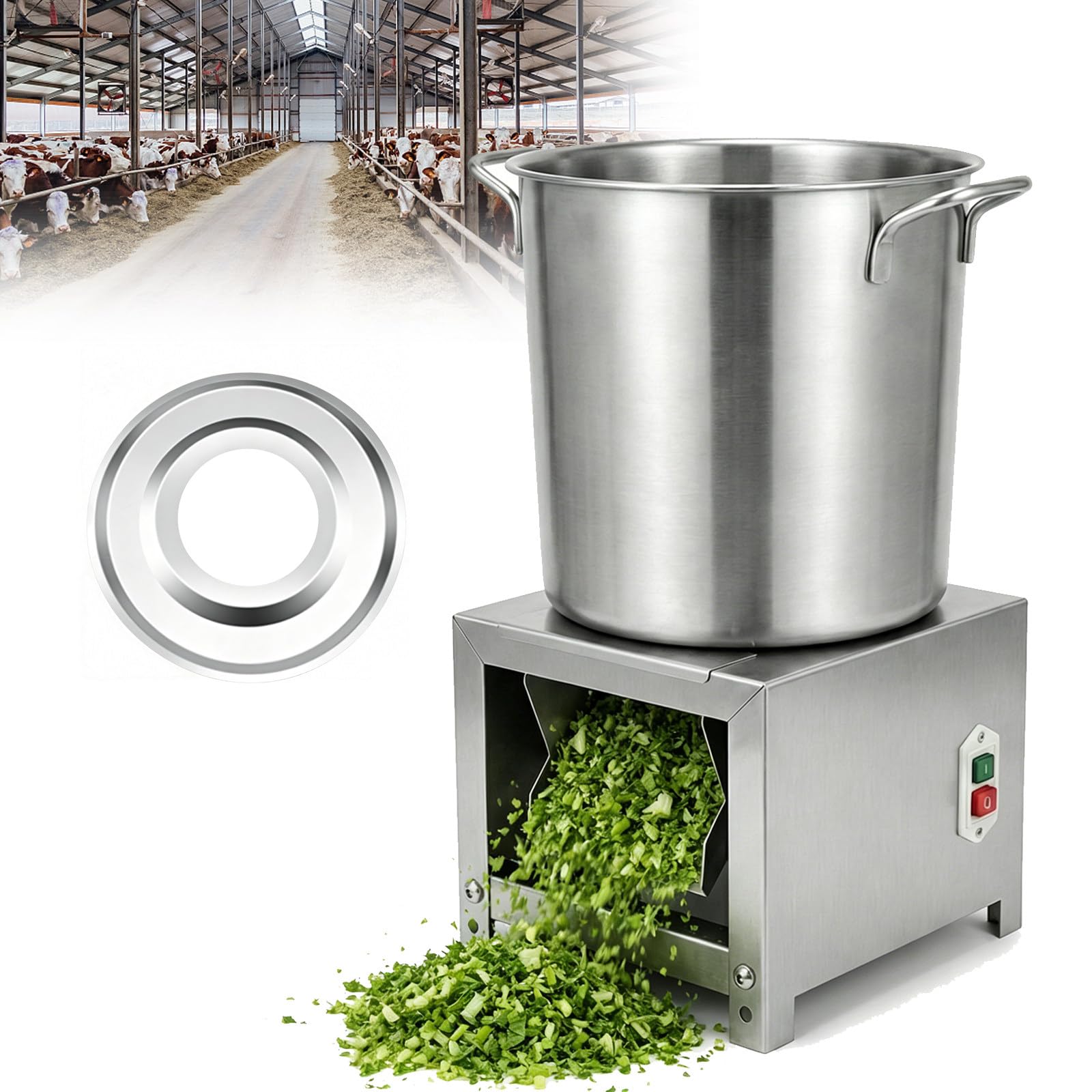 eQianyuan 22L Electric Vegetable Chopper Feed Grinder 1800W-220V