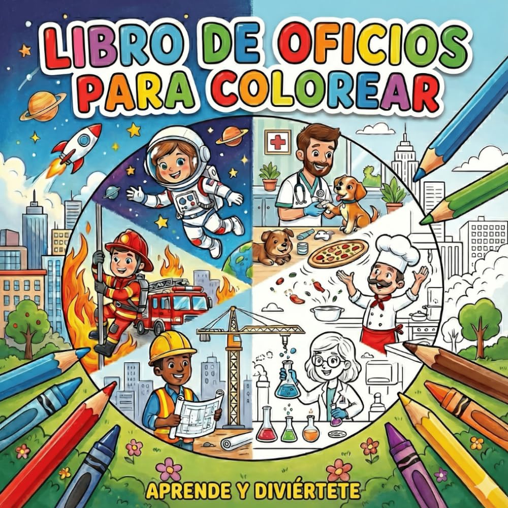 LIBRO DE OFICIOS PARA COLOREAR