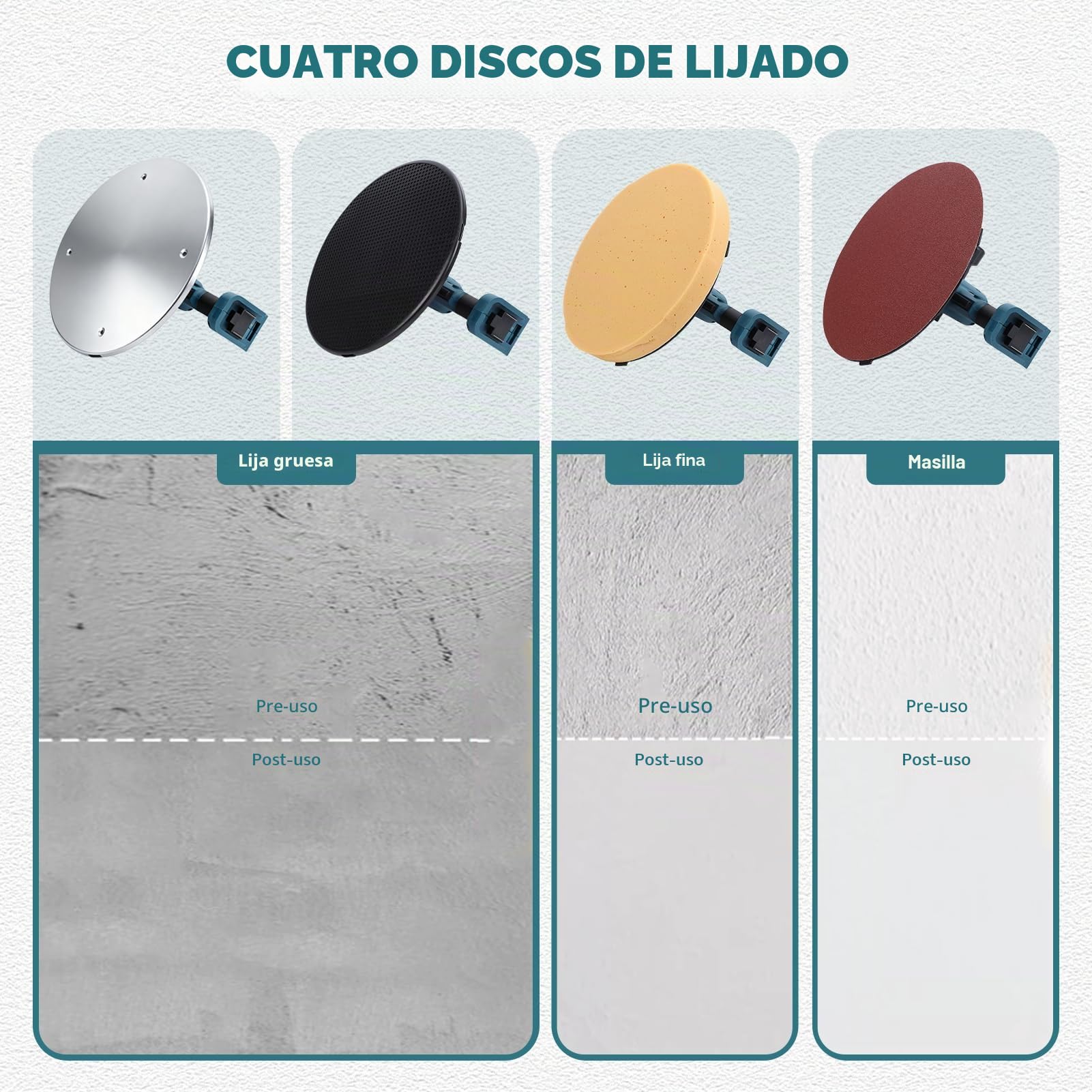 Máquina alisadora de pared de 1680 W compatible con batería de 18 V/20 V, paleta de cemento eléctrica inalámbrica con ajuste de 6 velocidades, función de mezcla, múltiples almohadillas, para
