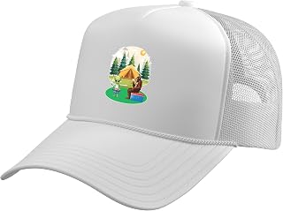Funny Gorilla Ape Sasquatch Alien UFO Grilling Camping Trucker Hat with Adjustable Mesh Back