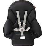 Peg Perego Siesta high Chair Replacement Upholstery with seat Belt, Licorice (Black) | with seat belt, Licorice (Black)