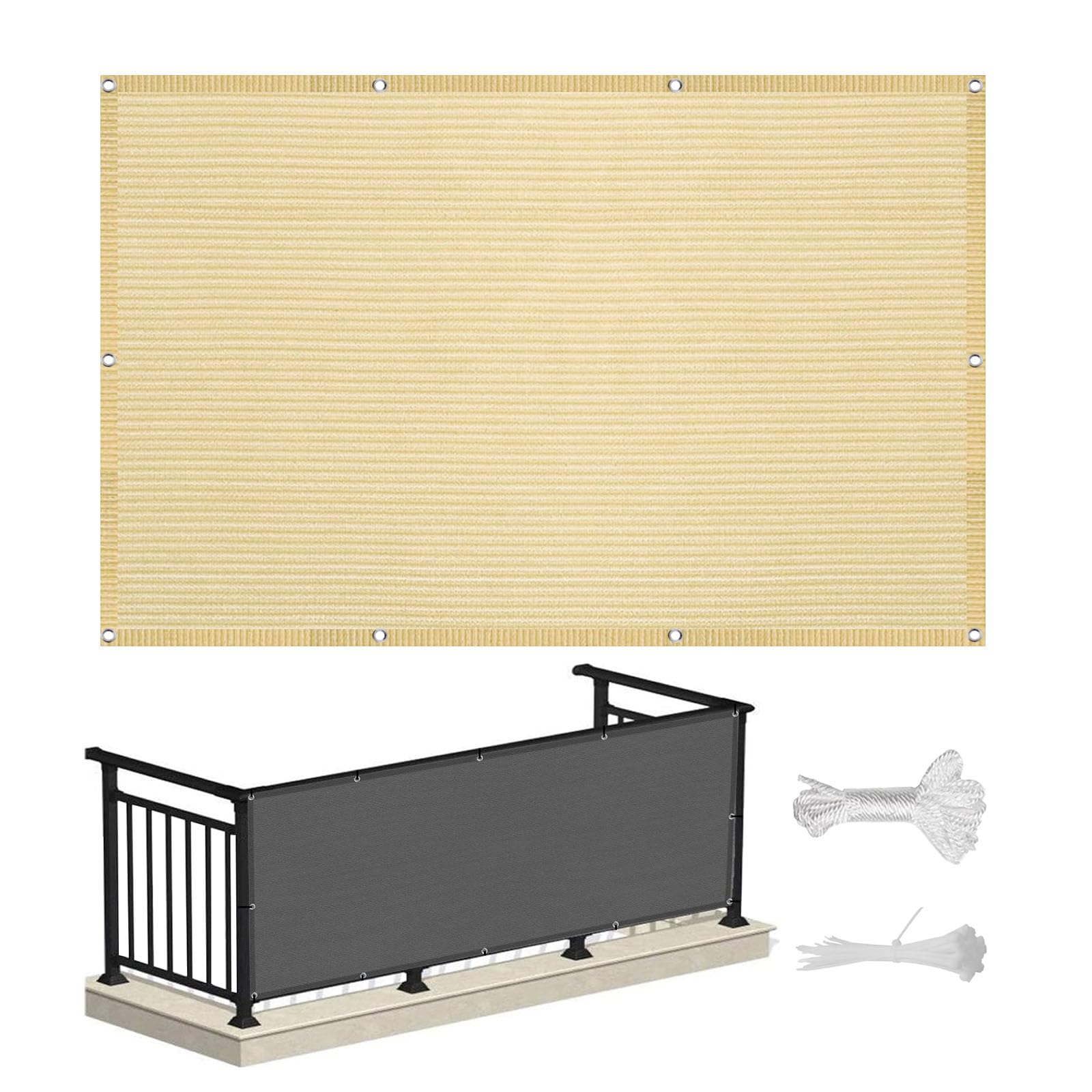 Pare-soleil balcon 160x160 protection UV pour créer un coin d'ombre sur la terrasse