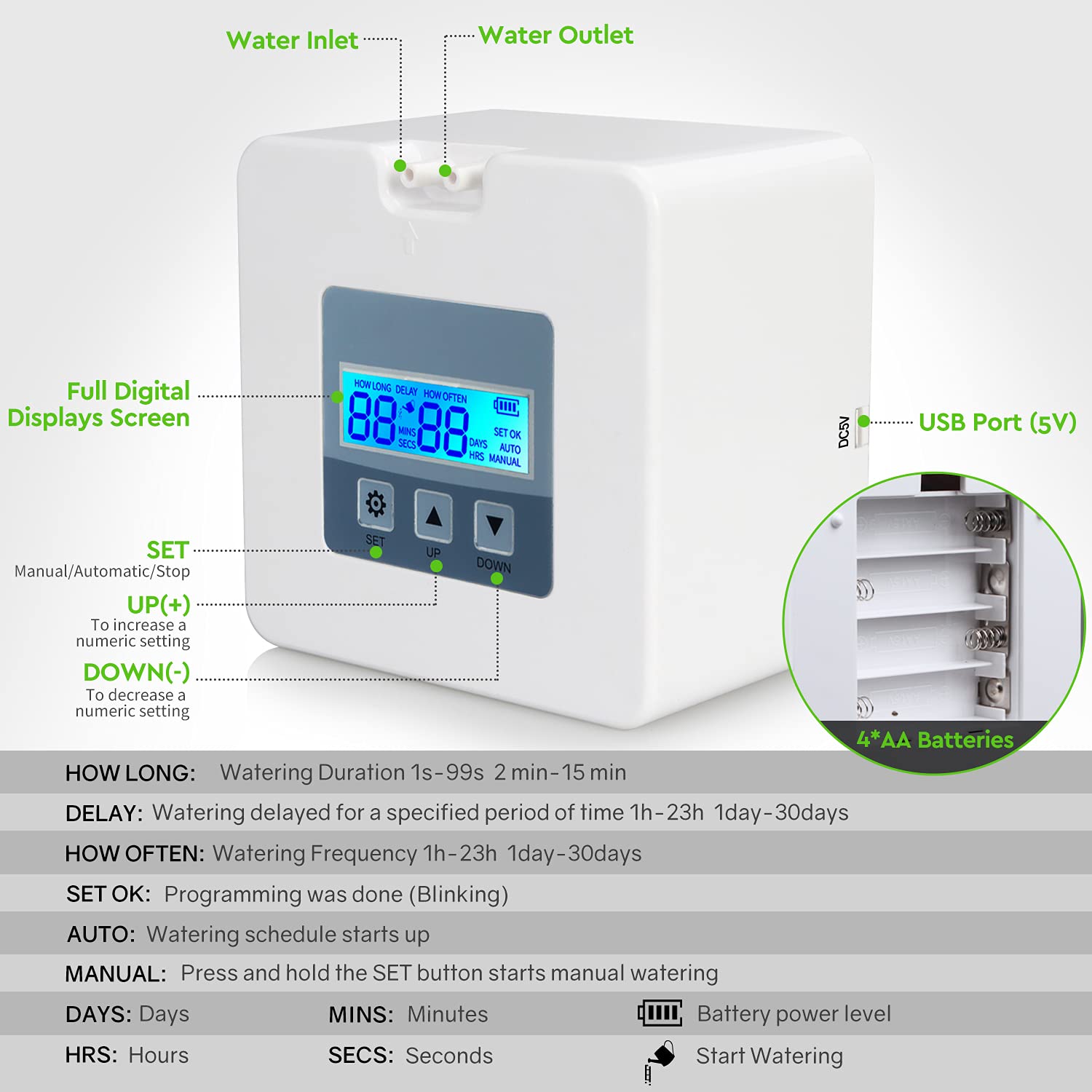 DIY Micro Automatic Drip Irrigation Kit,Houseplants Self Watering