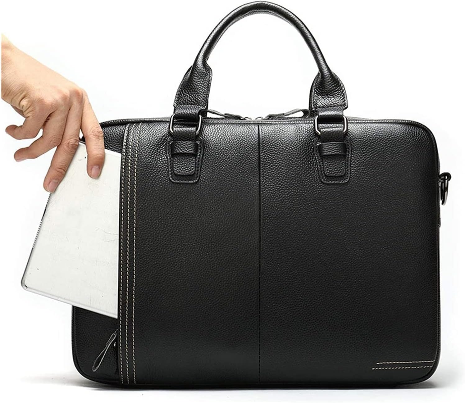 Vintage Leather Briefcase Laptop Portfolio Messenger Bag Business rk Handbag Shoulder bag
