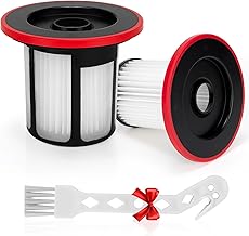 KGC Replacement Filter for Bosch Unlimited 6 Vacuum Cleaner, Compatible with Series 6 Cordless Vacuum Cleaner Models BCS611AM BKS611MTB BBS611, Set of 4 with Holder and Brush (Replaces 12033215)