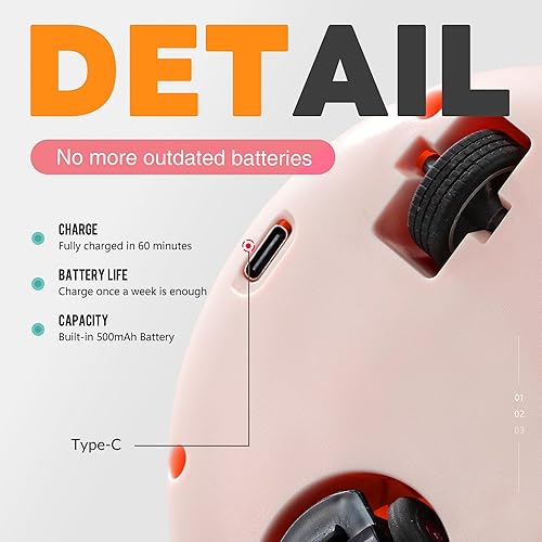 Miniatura 5 de Li&Zhao - Juguete de interactividad para gatos, juguete automático de plumas láser, juguete eléctrico recargable 2 en 1 para gatos adultos y gatitos