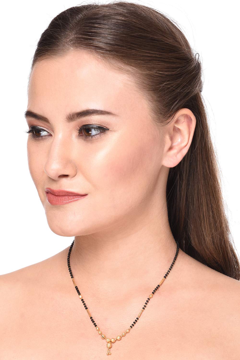 1 Gram Plated Combo - Mangalsutra Pendant Tanmaniya Nallapusalu - Design 10