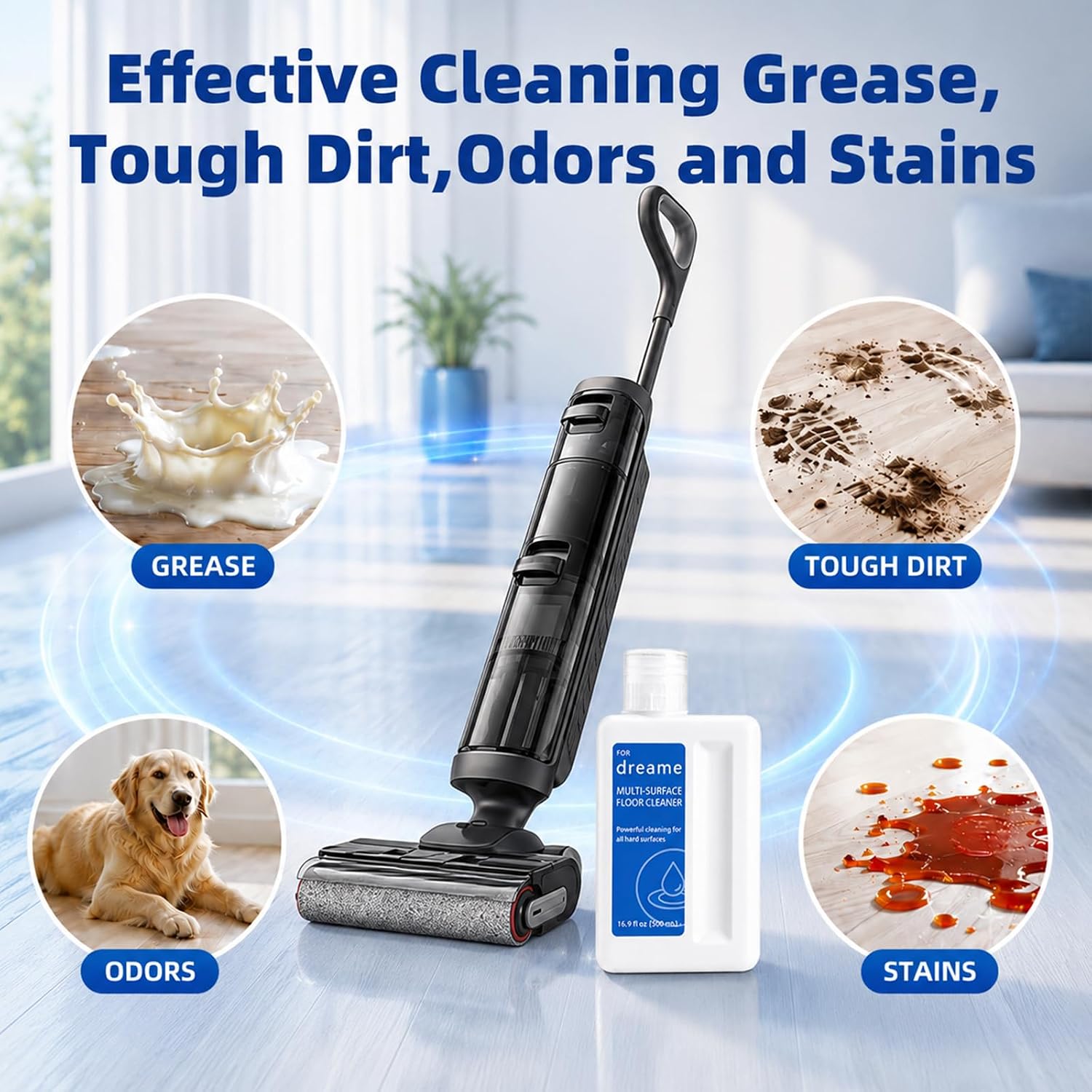 Floor Cleaning Solution for Dreame K10/Aero/H12/G10 Pro Wet Dry Vacuum