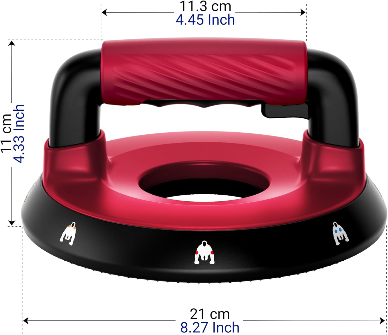 READAEER Push Up Bars, Rotating Handle Design with Bearings for Smooth, Effortless for a Wider Range of Motion, Handle Rotation, Wide Grips with Non-Slip Rubber Pads for Comfort Exercise