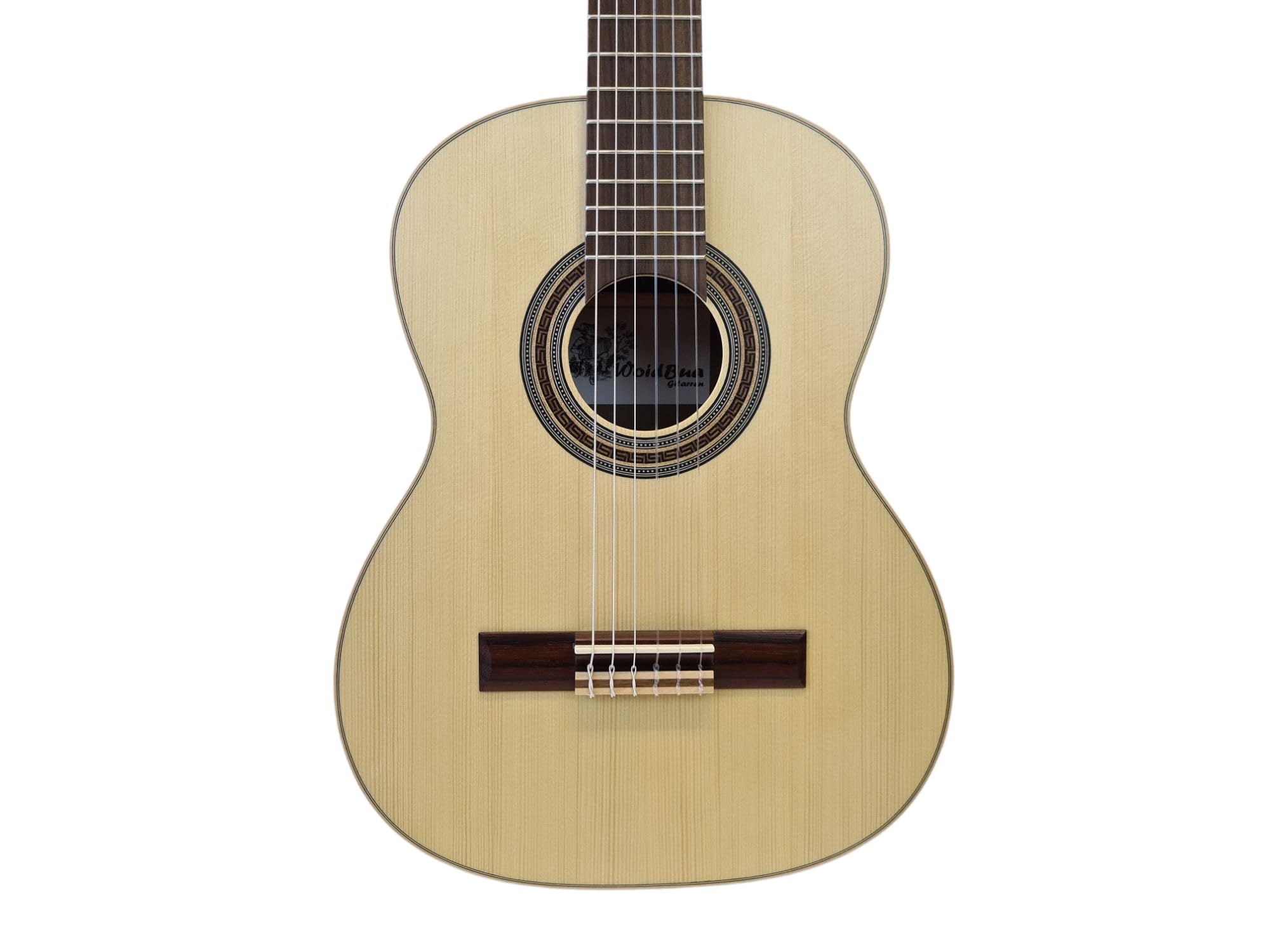 Konzertgitarre 1/2 vollmassiv WoidBua Pro Natura SS300 – massive Fichtendecke & Walnussboden – Kindergitarre mit Gigbag hochwertige Schülergitarre für Einsteiger mit warmem Klang & Top-Verarbeitung