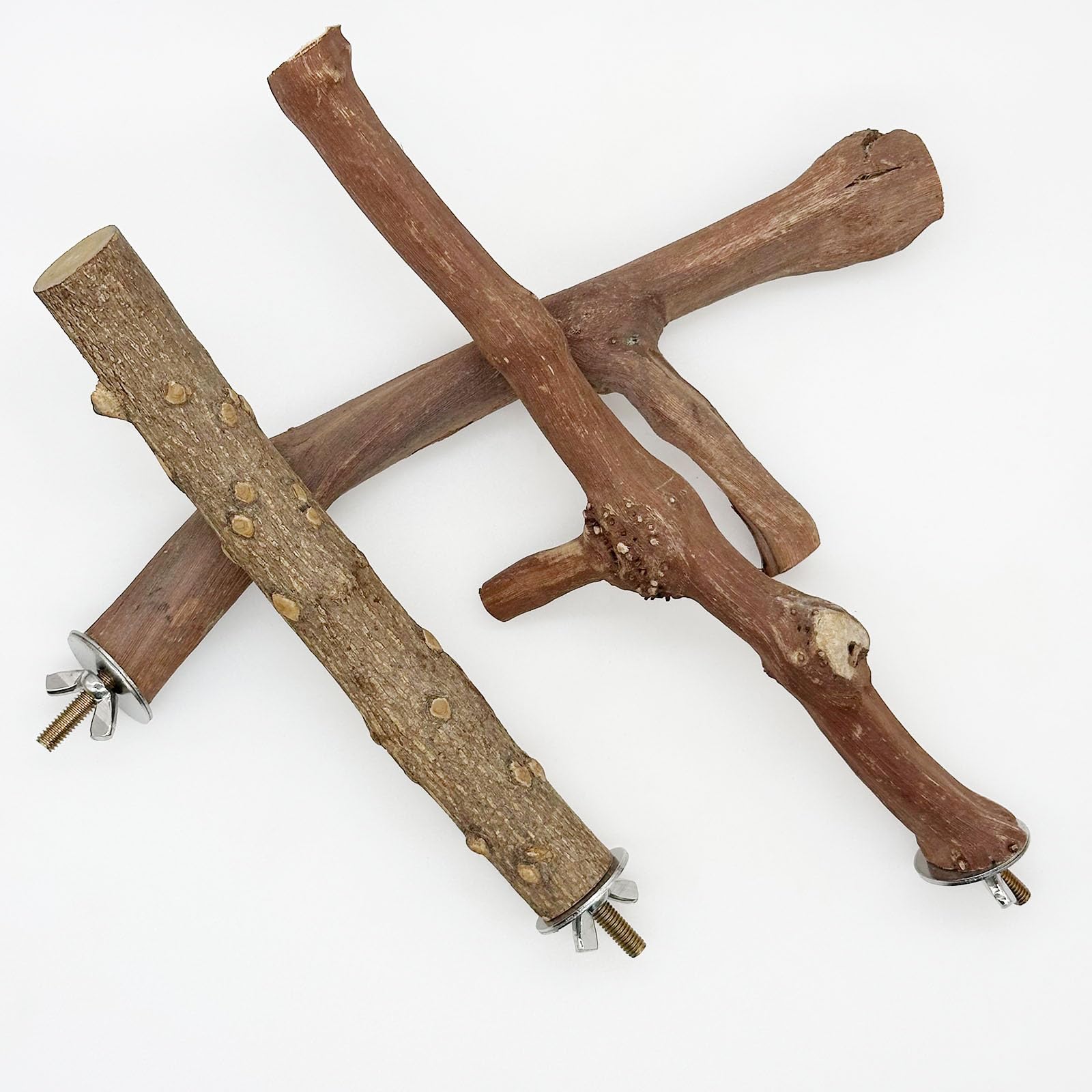 Woohome Vogel Sitzstangen Set - 3 Stück Naturholz Für Wellensittiche