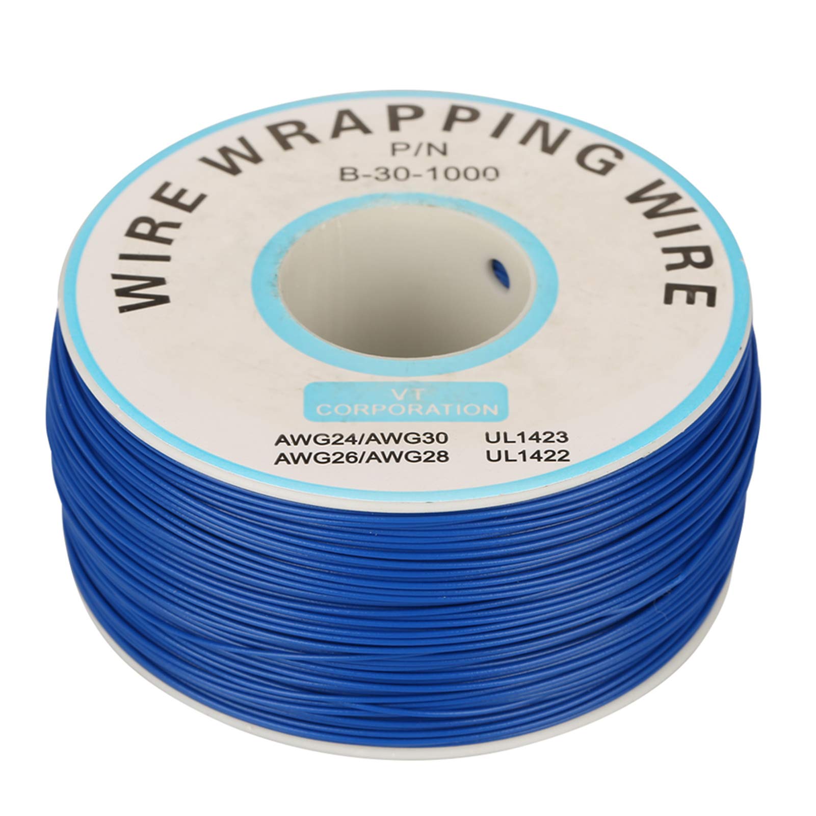 Cavo elettrico, 1 rotolo di filo di rame avvolto a filo singolo 30AWG, diametro del nucleo di 0,25 mm, migliore resistenza al calore, resistente alle alte temperature fino a 80 ℃(nero