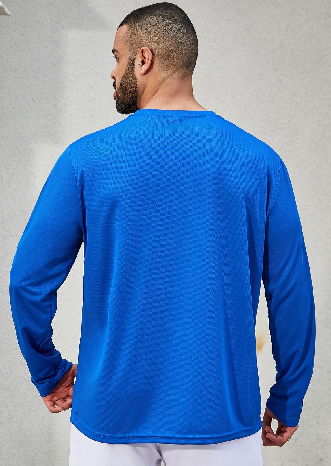 Facitisu Langarm-T-Shirts für Herren, schnell trocknend, athletisch, Laufen, Activewear, Workout, Performance-T-Shirt