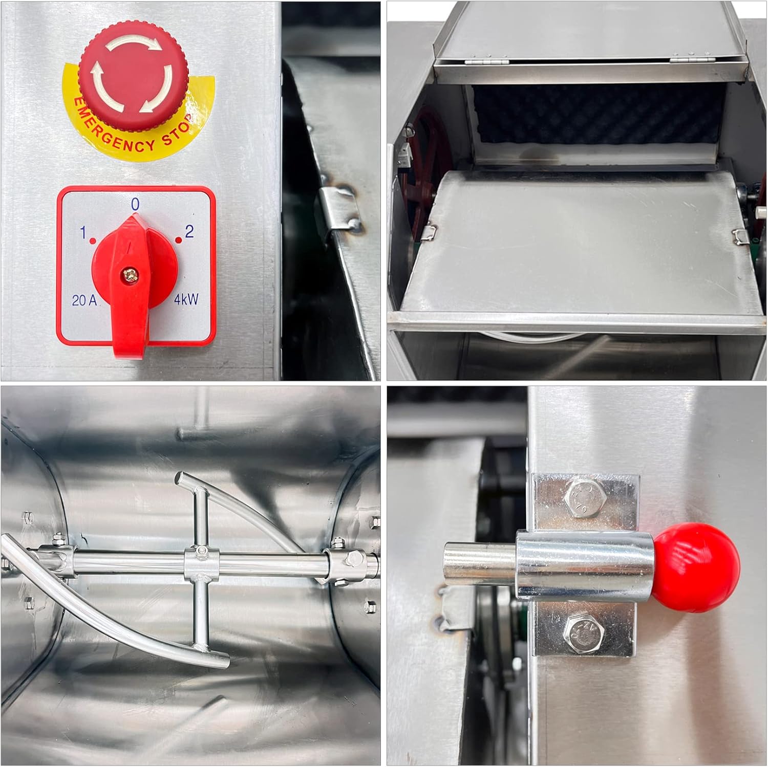 INTSUPERMAI 110V Commercial Dough Mixer Machine 15 KG Kneading Capacity Electric Food Mixer Flour Mixer1500W/2HP for Dough Mixing Kneading