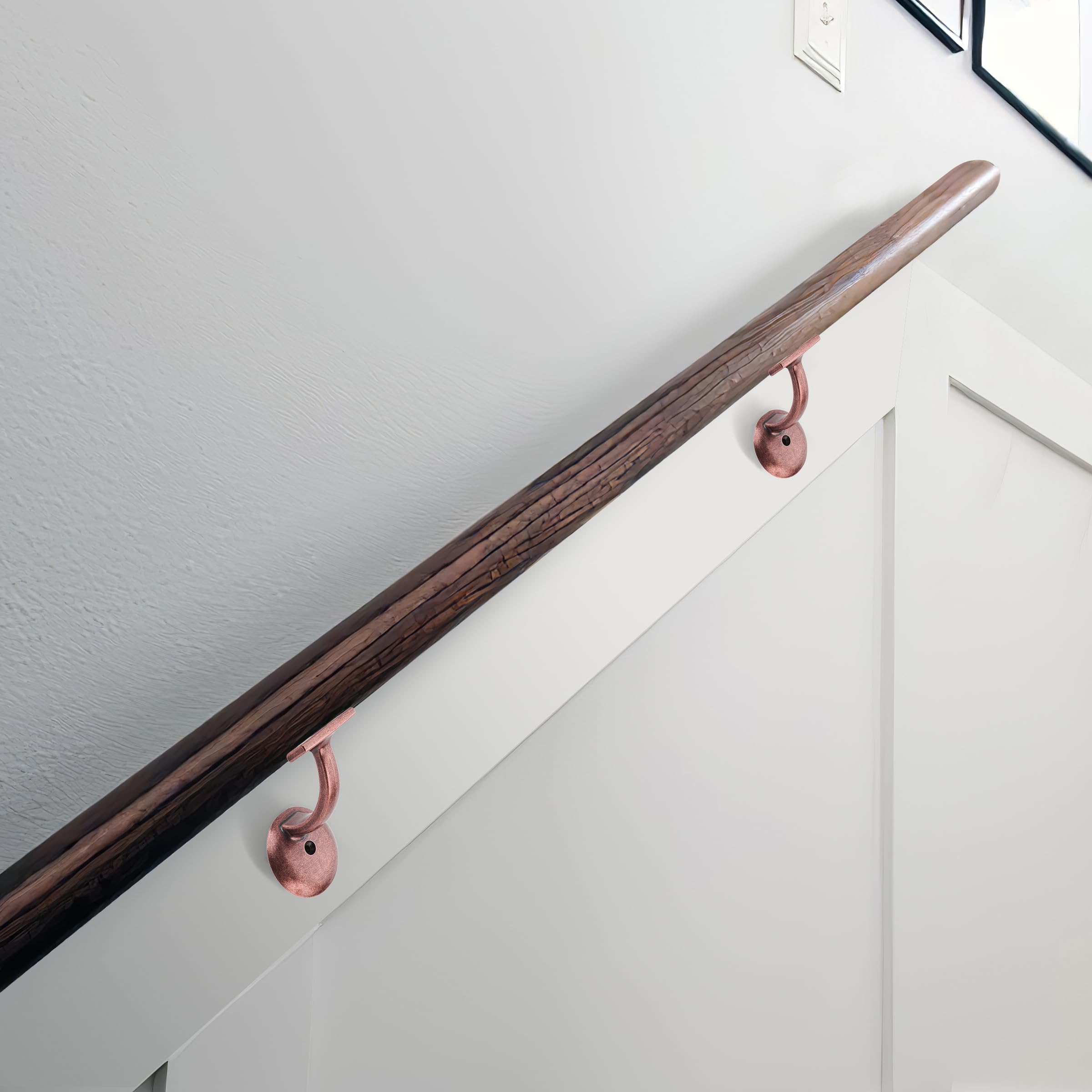 KHTUMEWARE-STAIR Antique Copper Handrail Brackets in Antique Copper — KHTUMEWARE
