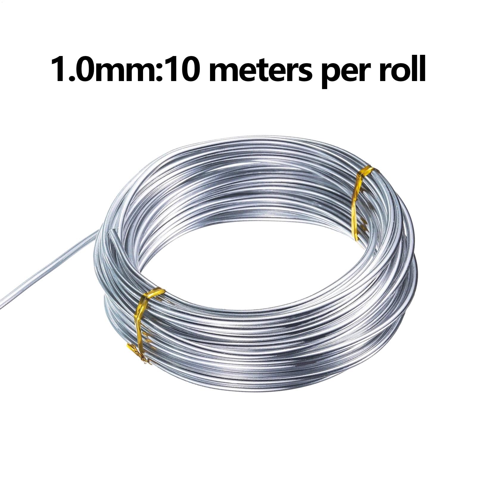 Sculpting Wire - Aluminum Craft Wire | Bendable Wire for Crafts | Silver Color Bendable Craft Wire | Craft Supplies Metal Wire for Doll Skeletons Sculptures Car Bicycles Models Flower Supports