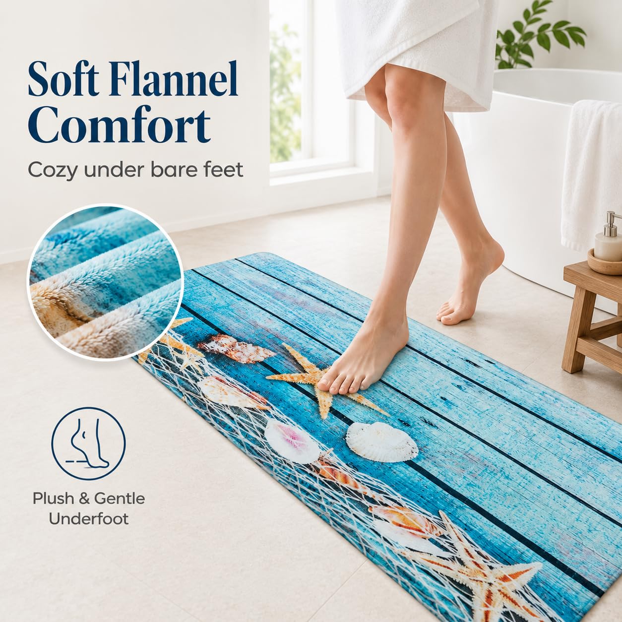 Bathroom Rugs Non Slip Soft Absorbent Memory Foam Bath Mat Extra