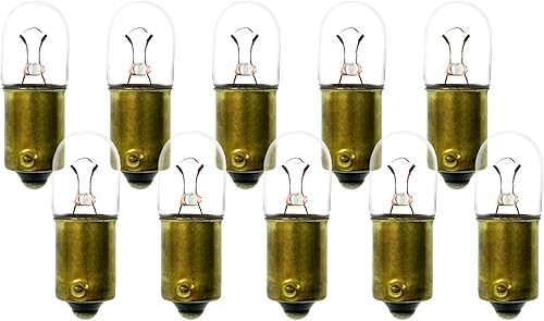 CEC Industries 755 - Bombilla de 6.3 V, 0.945 W, forma T-3.25, base estándar BA9s (paquete de 10)