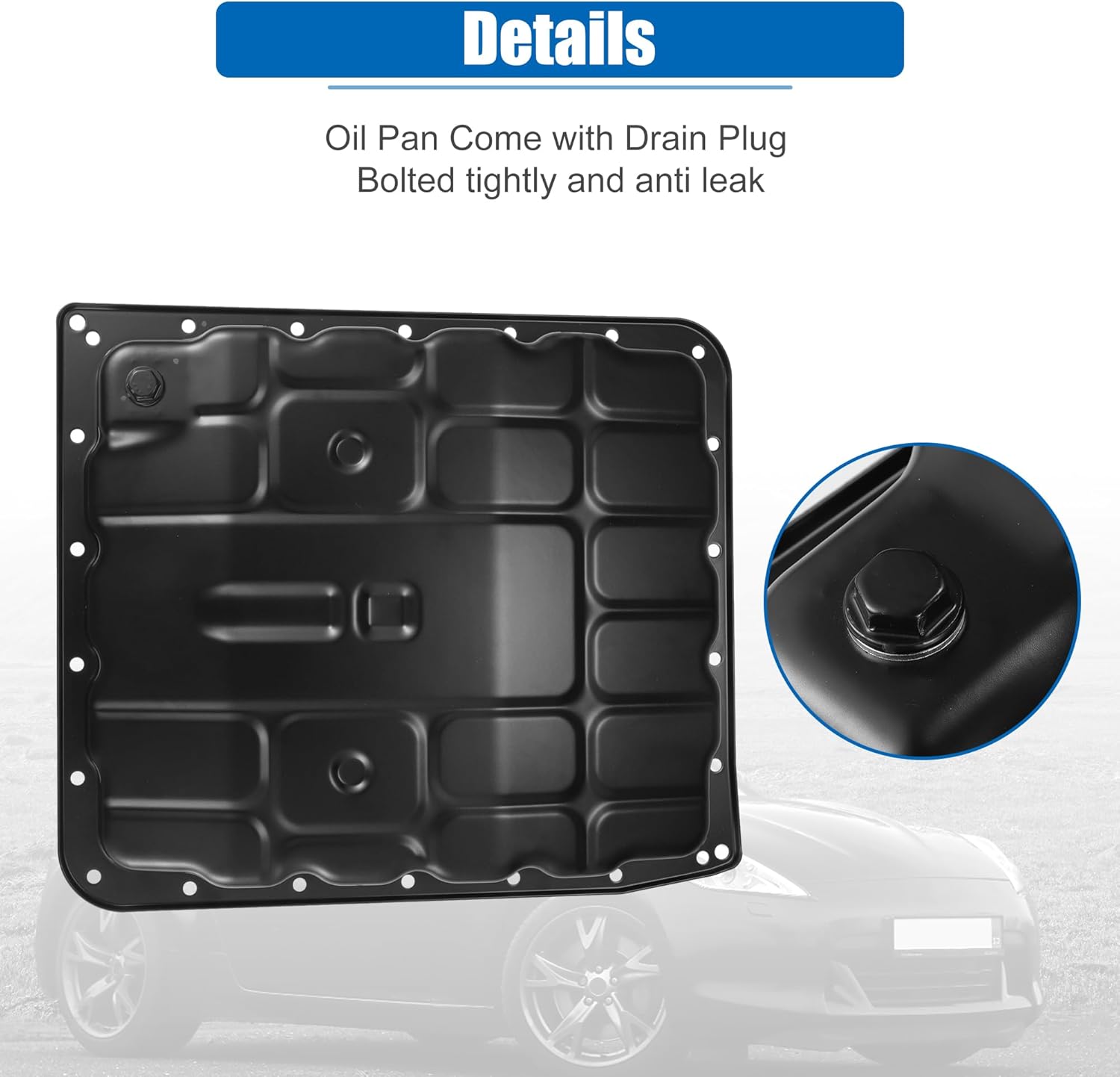 uxcell Transmission Oil Pan with Drain Plug for Nissan Armada Titan 2004-2015 for Nissan 350Z 2003-2008 Pan Assy-Oil, Replace 31390-90X00, 31390-90X0B
