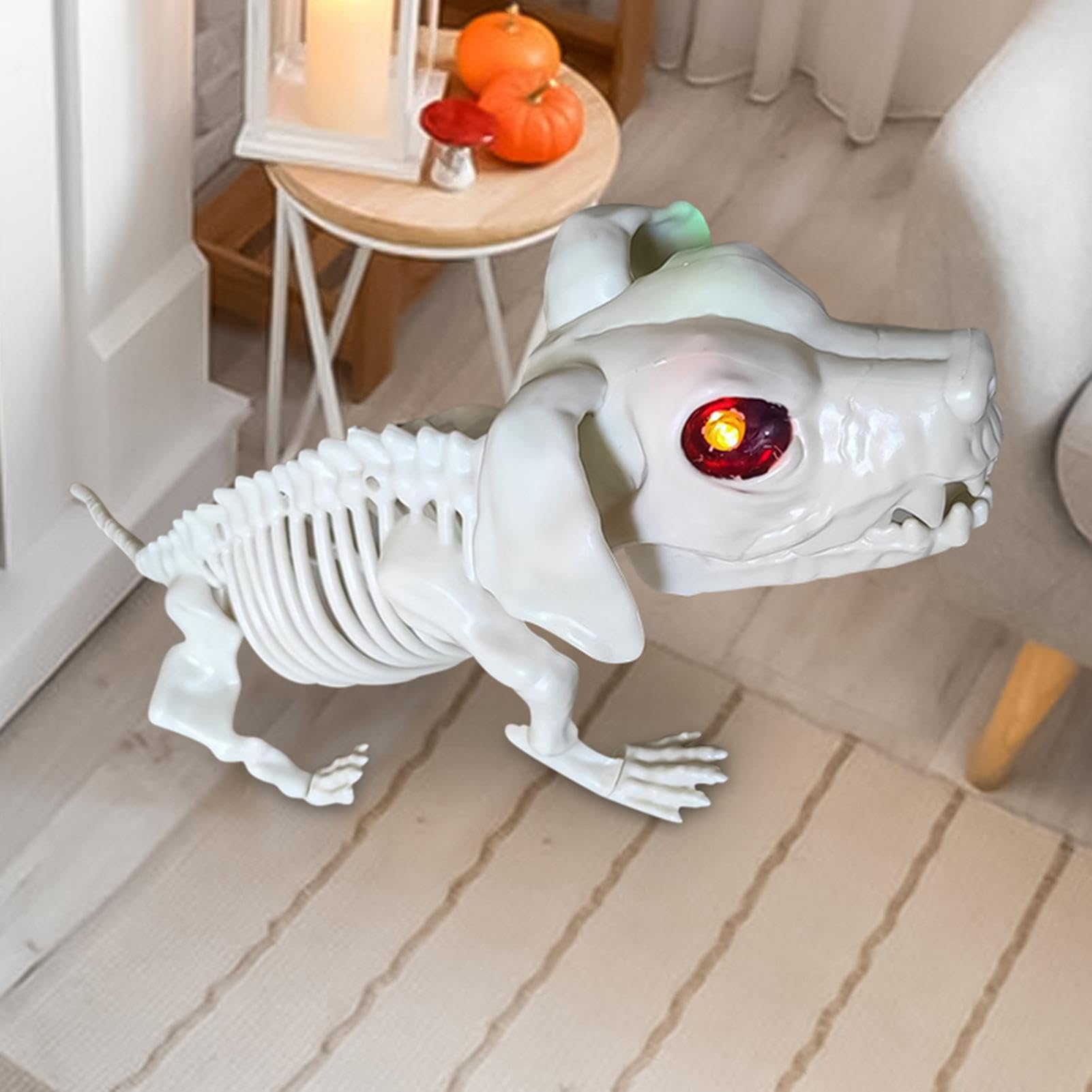 Halloween-Skelett-Hund - Grusel-Deko Für Garten & Party - Realistisch Mit Zähnen