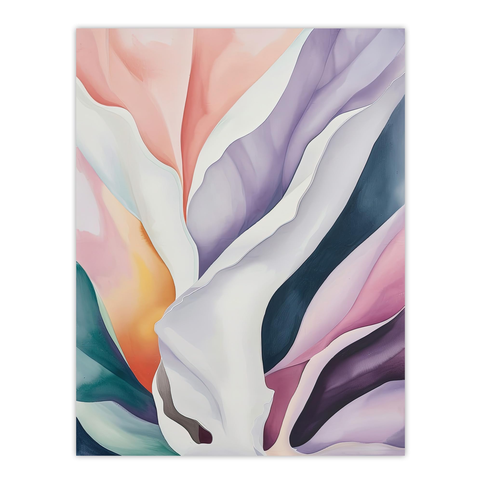 Artery8 Purple Abstract Flower Bloom Petals Floral Watercolour Wall Art Poster Print Extra