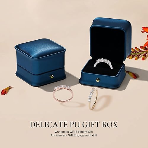 Vista 7 de SMILEST Moissanite Rings for Women, Milgrain Marquise Eternity Ring D Color VVS1 Clarity Moissanite Rings 925 Sterling Silver Art Deco Ring