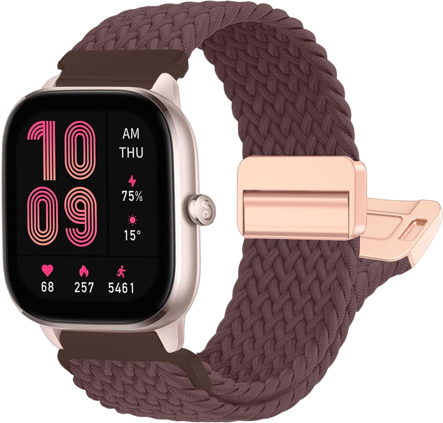 chinbersky Geflochten Armband Kompatibel mit Amazfit GTR mini/GTS 4 Mini/GTS 4/GTS 3/GTS 2 Mini/GTS 2e/GTS 2/GTS/GTR 47mm/GTR 2 3 4, 20mm 22mm Magnet Verschluss Stoff Nylon Band für Amazfit Armband