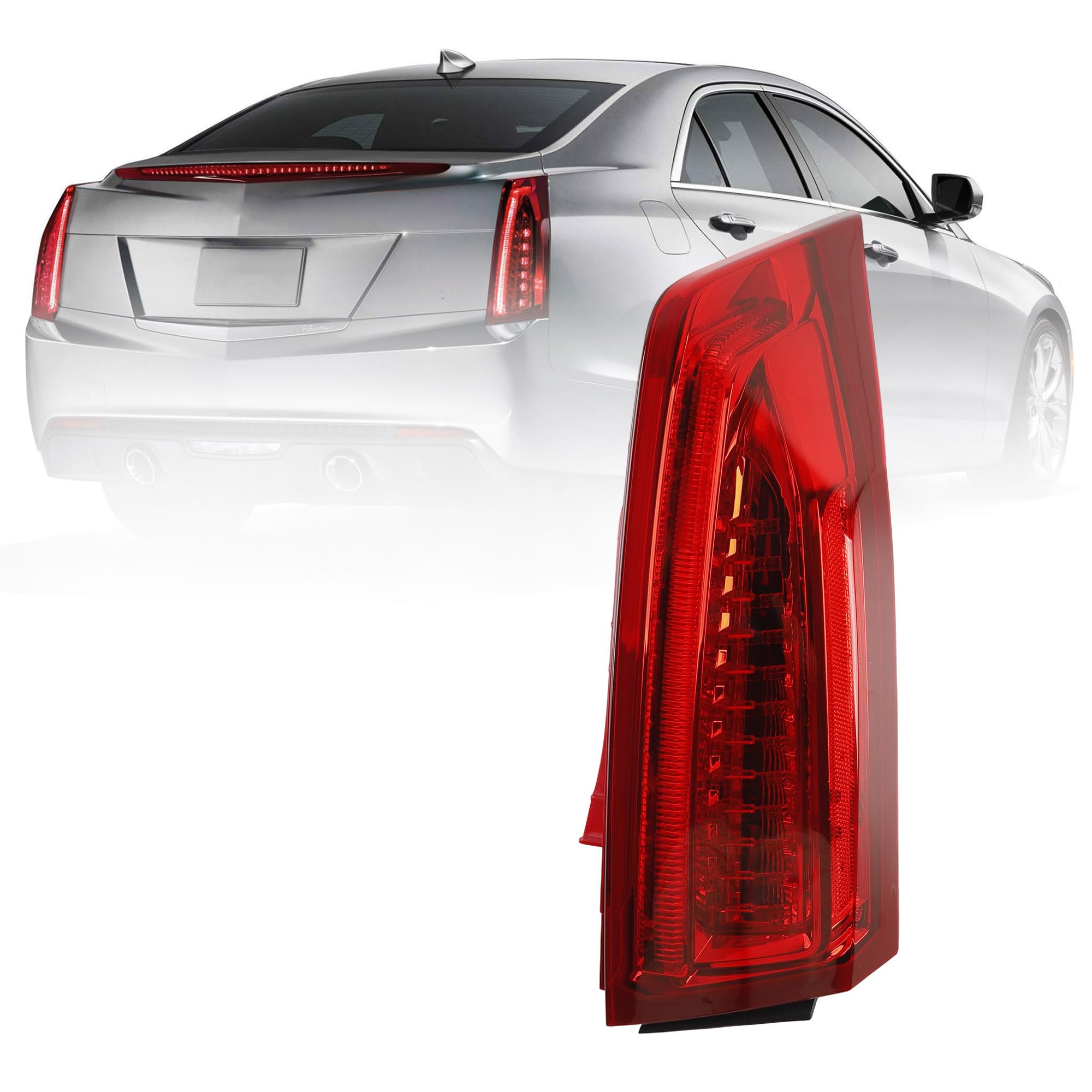 Dasbecan Passenger Side Taillight Compatible with 2013-18 Cadillac ATS