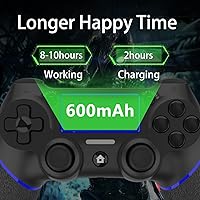 Vista 3 de Upgraded Wireless Controller for Ps4 Gamepad Compatible with Ps4/Pro/Slim/Windows PC,Joystick for PS4 with Touchpad/Stereo Headphone Jack/Six-axis