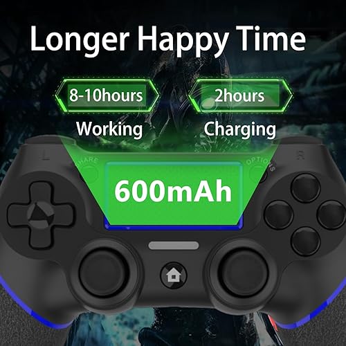 Miniatura 3 de Upgraded Wireless Controller for Ps4 Gamepad Compatible with Ps4/Pro/Slim/Windows PC,Joystick for PS4 with Touchpad/Stereo Headphone Jack/Six-axis