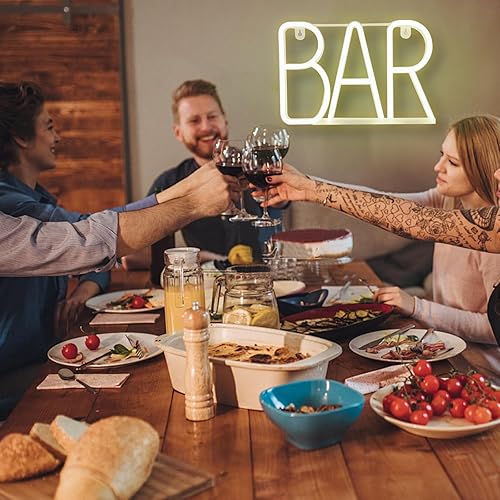 Miniatura 4 de UrsaMajor Letrero de neón para bar, pub, decoración de pared de fiesta, letreros LED para bar en casa, negocios, regalos de Navidad (blanco cálido)