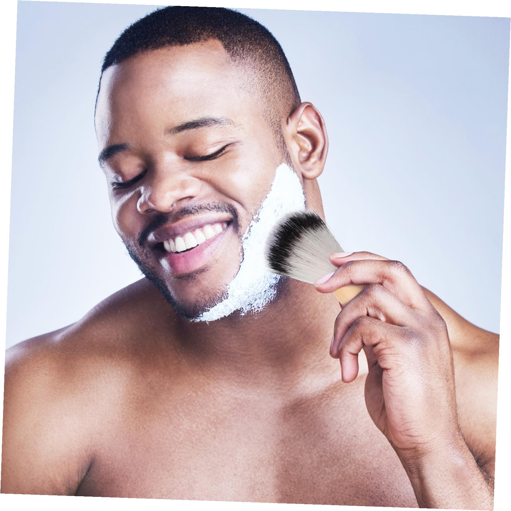10 Pezzi Spazzola Barba Uomo con Setole Morbide Nylon Manico Ergonomico in Legno Resistente all Acqua per Cura Delicata e Rasatura Precisa Quotidiana Viaggio