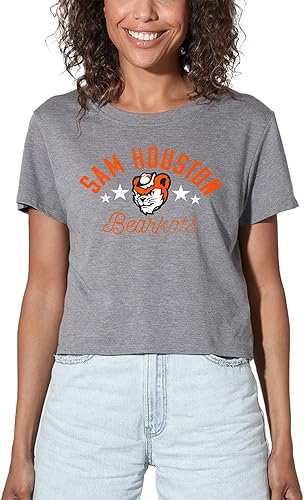 Colección oficial de camisetas de la camiseta de la mascota desgastada universitaria para mujer, jaspeado atlético