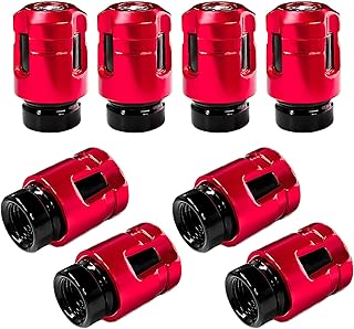 8 PCS Car Tire Valve Stem Caps, Unique Shape Aluminum Alloy Wheel Valve Covers, Corrosion Resista...