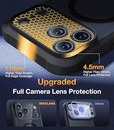 Miniatura 104 de Diaclara - Funda diseñada para iPhone 14 Pro Max, resistente, de cuerpo completo, con protector de pantalla sensible al tacto y antiarañazos + Blanco