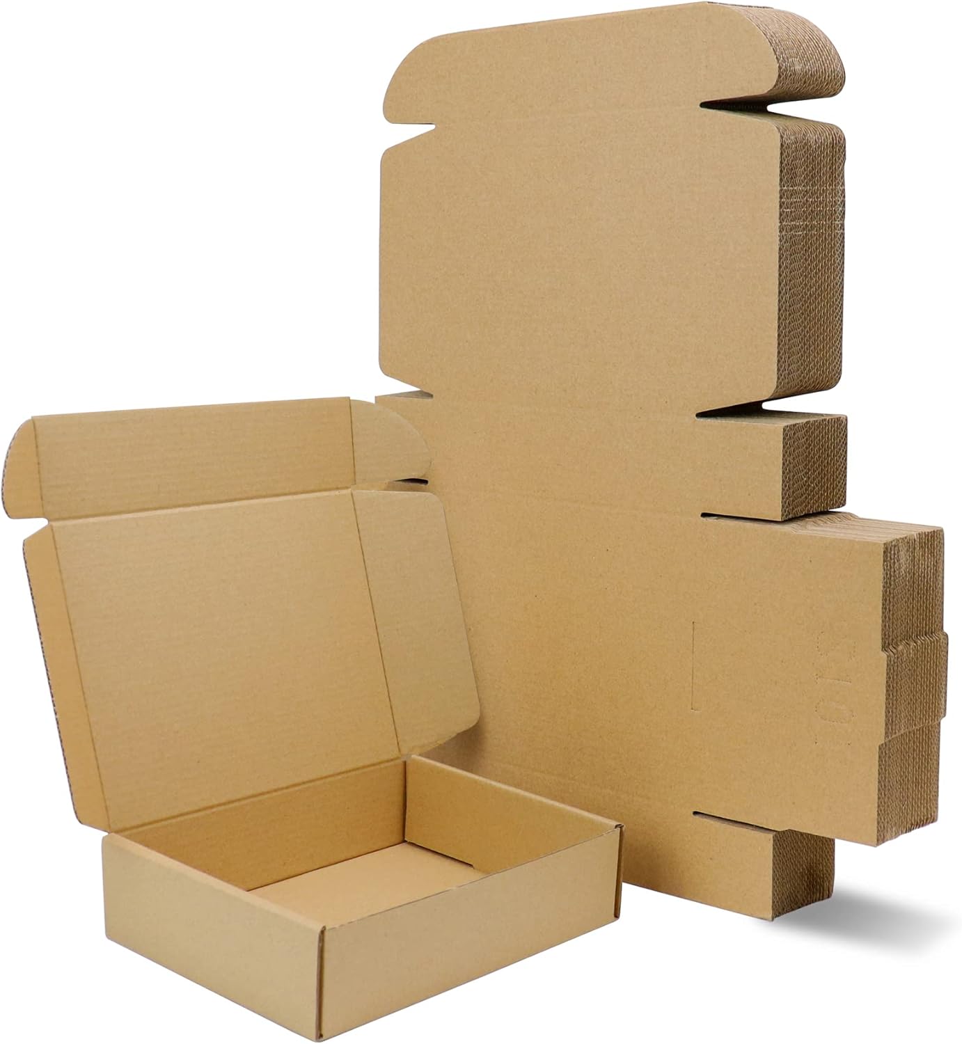 Pearwow Shipping Boxes 25 Pack,Brown Corrugated Strong Cardboard Mailer Boxes for