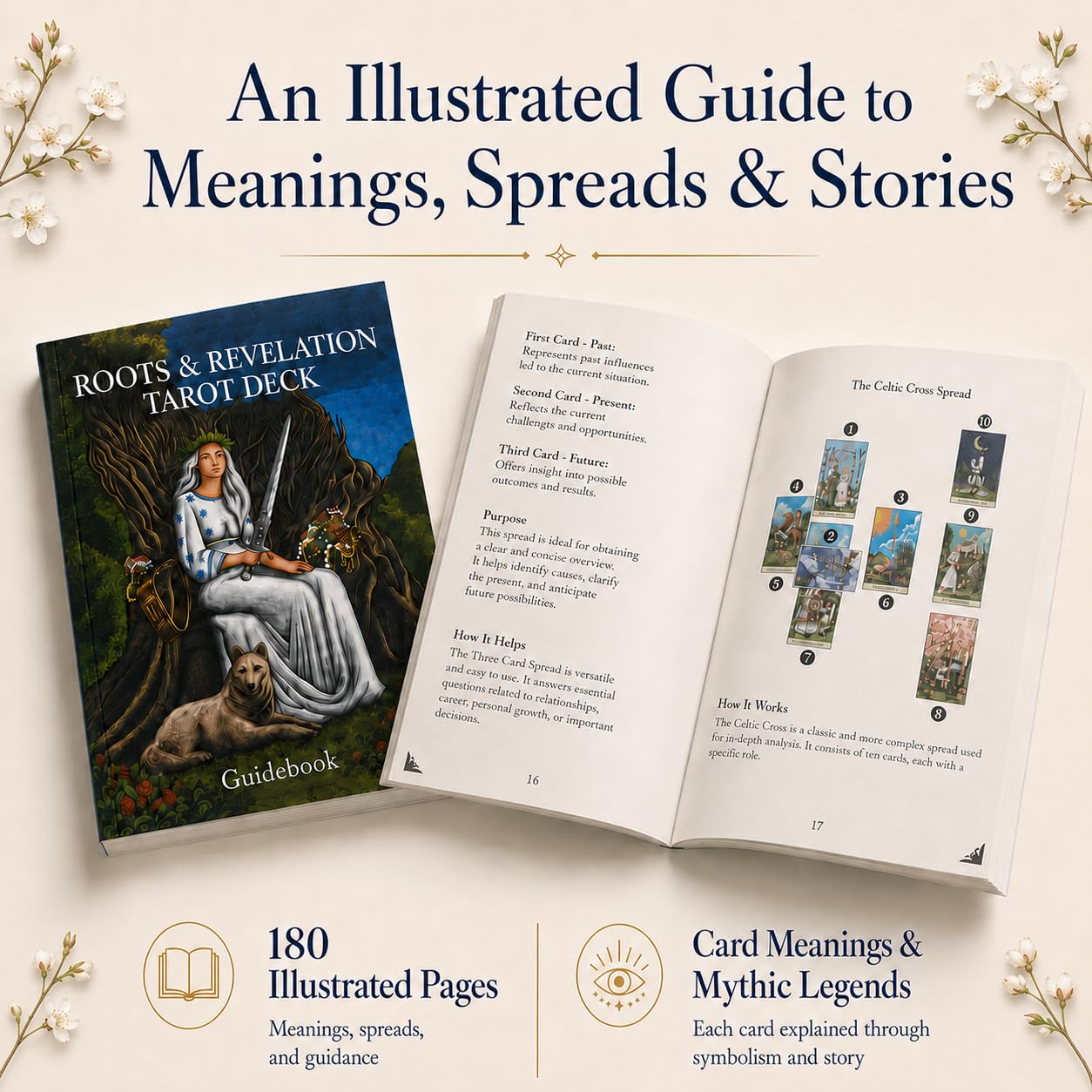 Jeu de tarot folklorique d'Europe de l'Est avec guide – 78 cartes de tarot illustrées, inspirées de la mythologie européenne, jeu de tarot pour débutants et collectionneurs – Racines et révélation