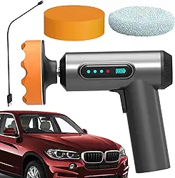 polidor de buffer de carro,Polidor sem fio elétrico recarregável 4000mAh | Mini ferramenta de polimento portátil de design ergonômico para detalhamento de carros Lamptti