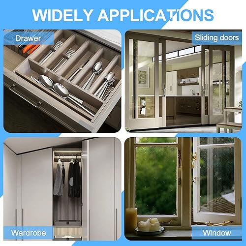 Miniatura 7 de Paquete de 8 cierres magnéticos para puerta, imanes ultrafinos de acero inoxidable para puerta de gabinete, imanes adhesivos para puerta de gabinete